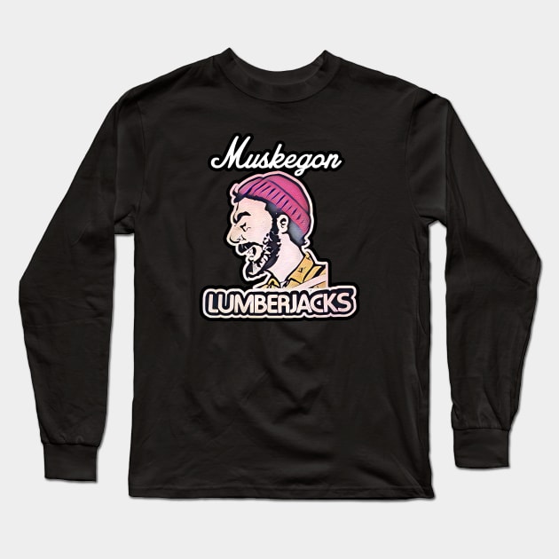 Muskegon Lumberjacks Hockey Long Sleeve T-Shirt by Kitta’s Shop